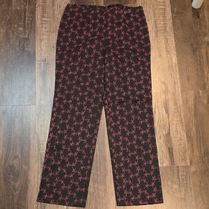 Black and Pink Patterned Pants, sz 12